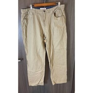 Flag & Anthem Chino Pants Men's 36 X 29 Green 5-Pocket Straight Leg Zip Fly